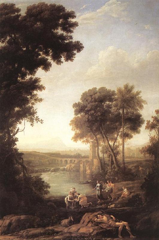 Claude Lorrain Landscape with the Finding of Moses sdfg China oil painting art
